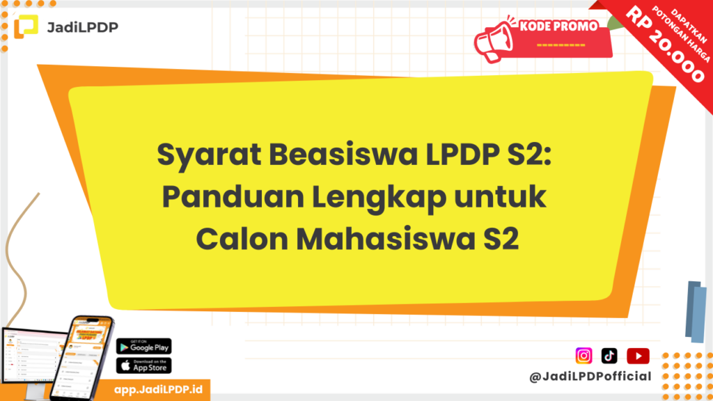 Syarat Beasiswa LPDP S2 - JADILPDP