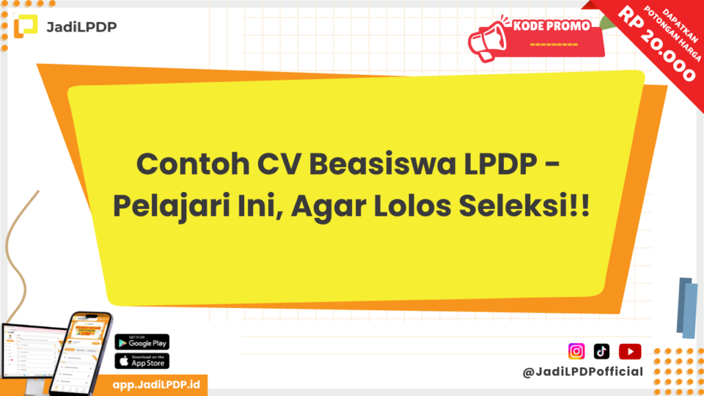 Contoh CV Beasiswa LPDP